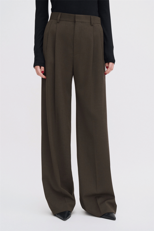 Darcey Wool Trousers Walnut Brown