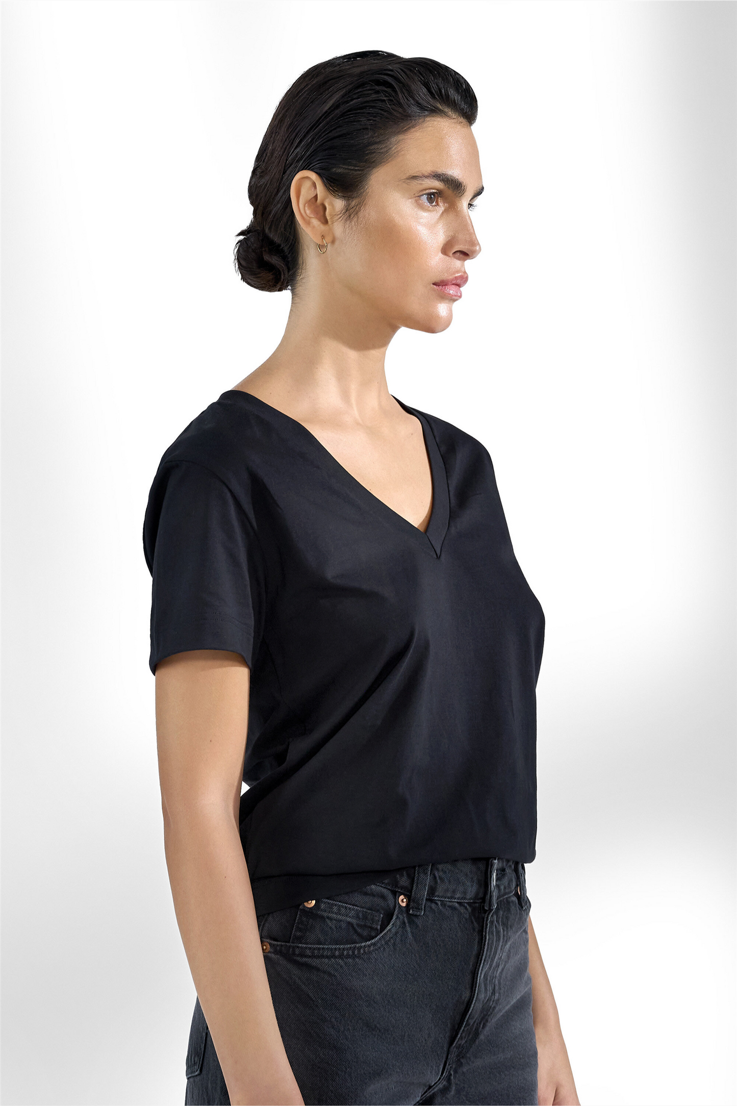 V-Neck Regular Black