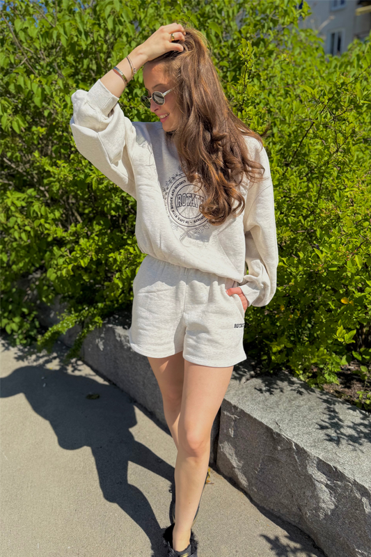 Heavy Sweat Shorts White Melange