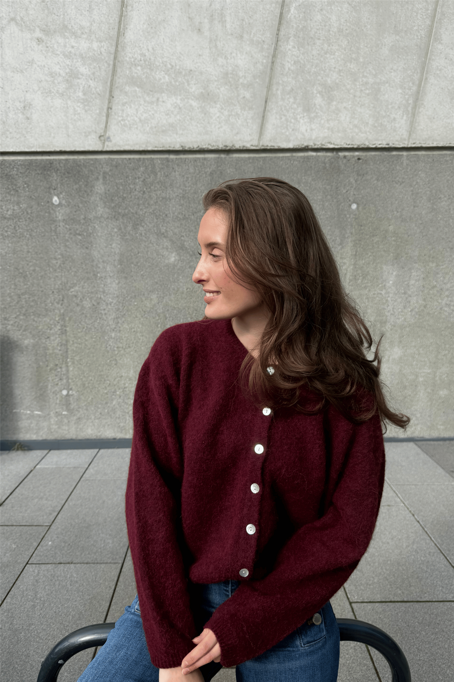 Vitow cardigan Cherry Melange