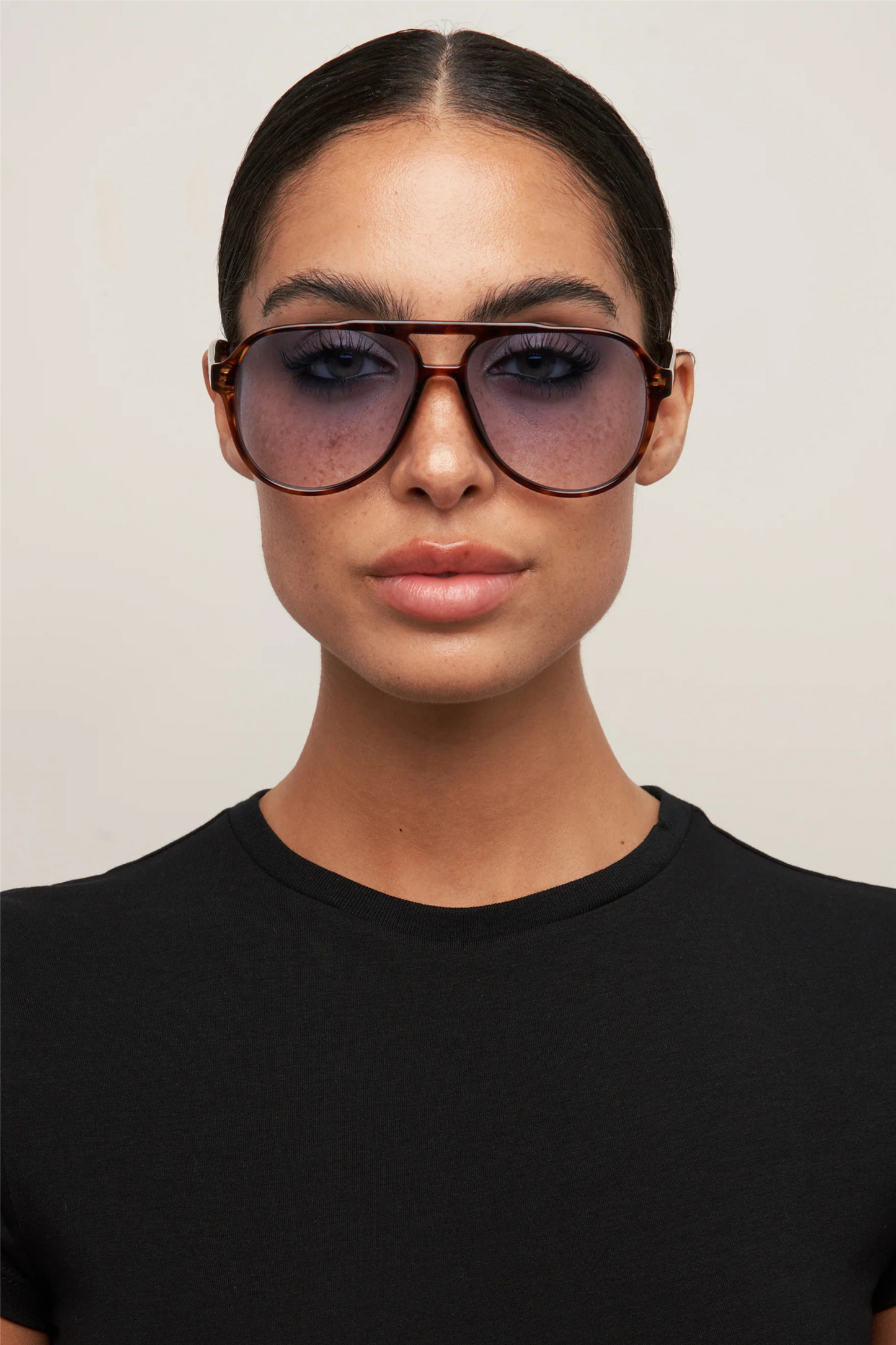 Stevie Oversized Aviator Tortoiseshell