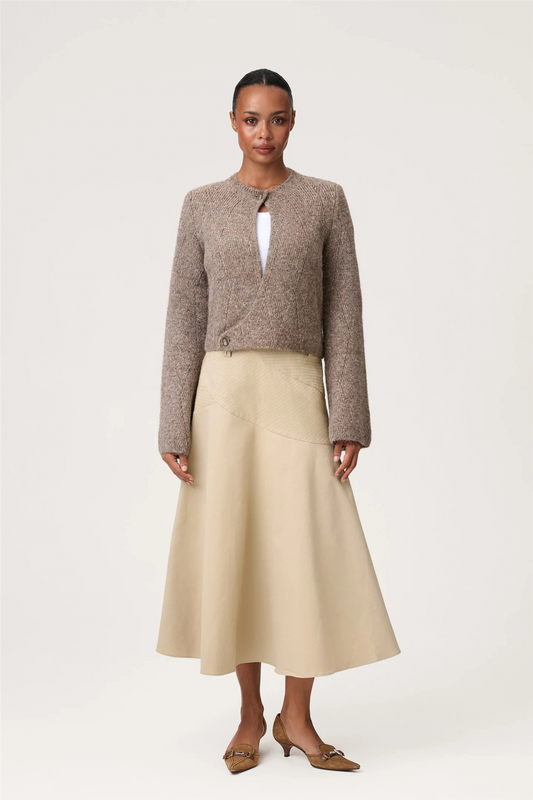 Botti Cardigan Greige Melange.