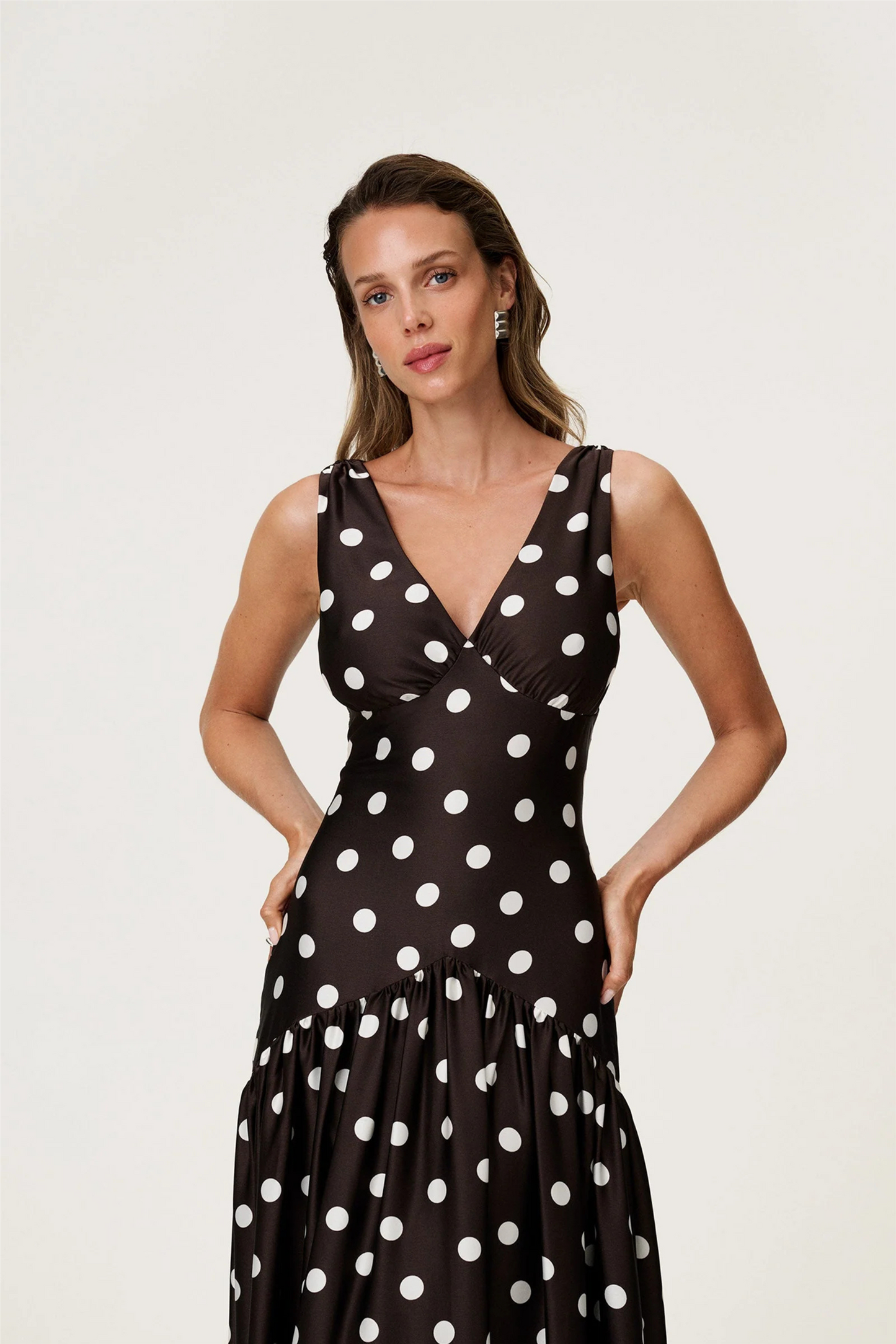 Toulouse Dress Brown Dot