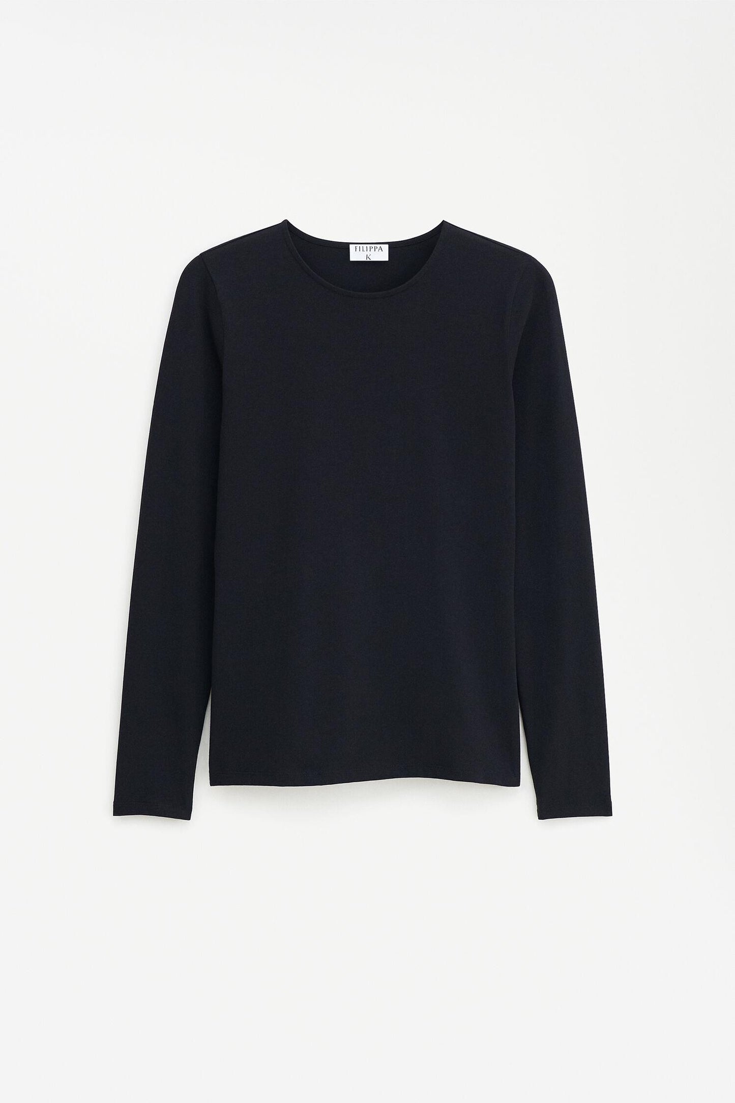 Cotton Stretch Long Sleeve Black