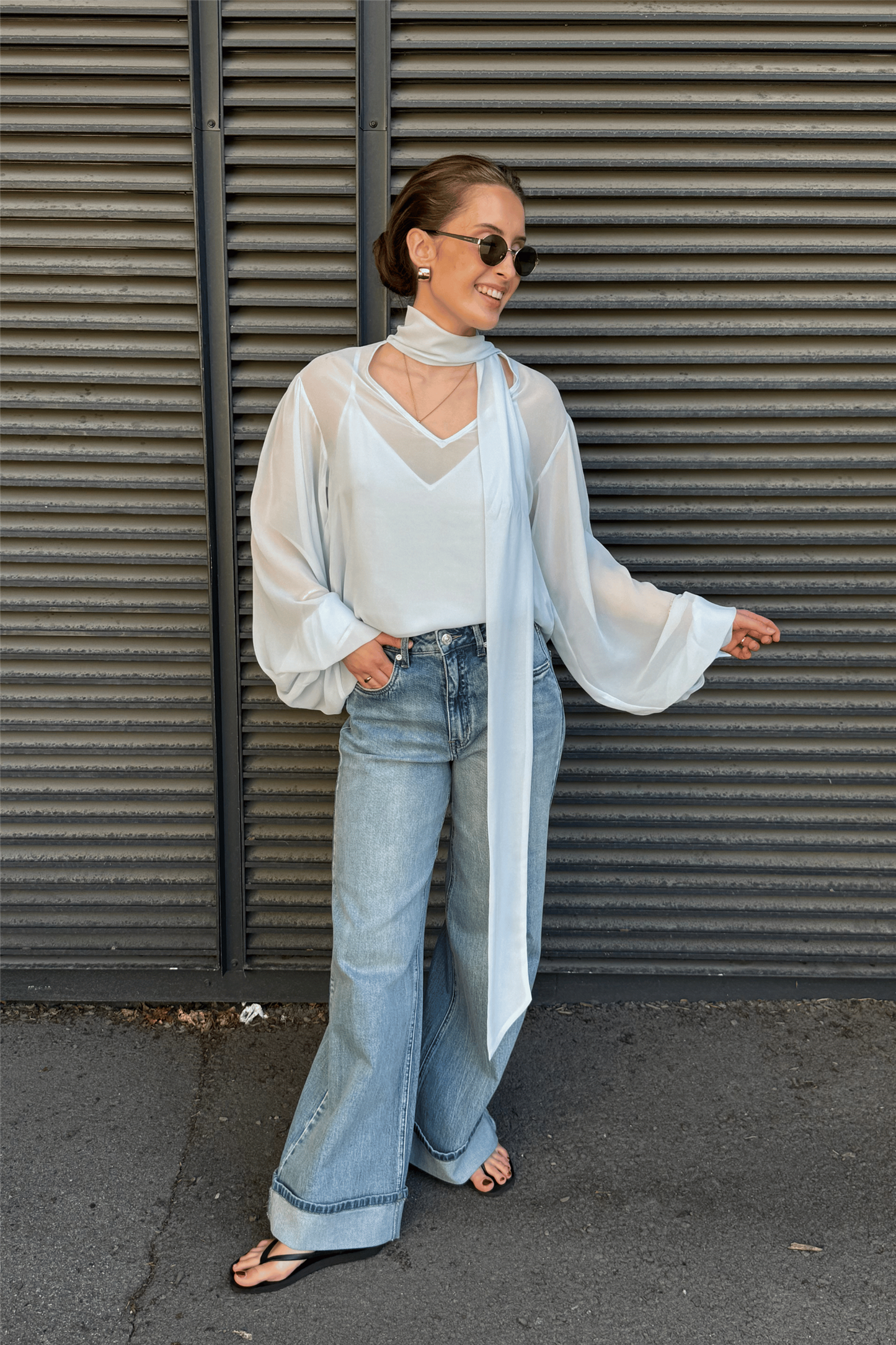 GZzurina blouse Blue Finch