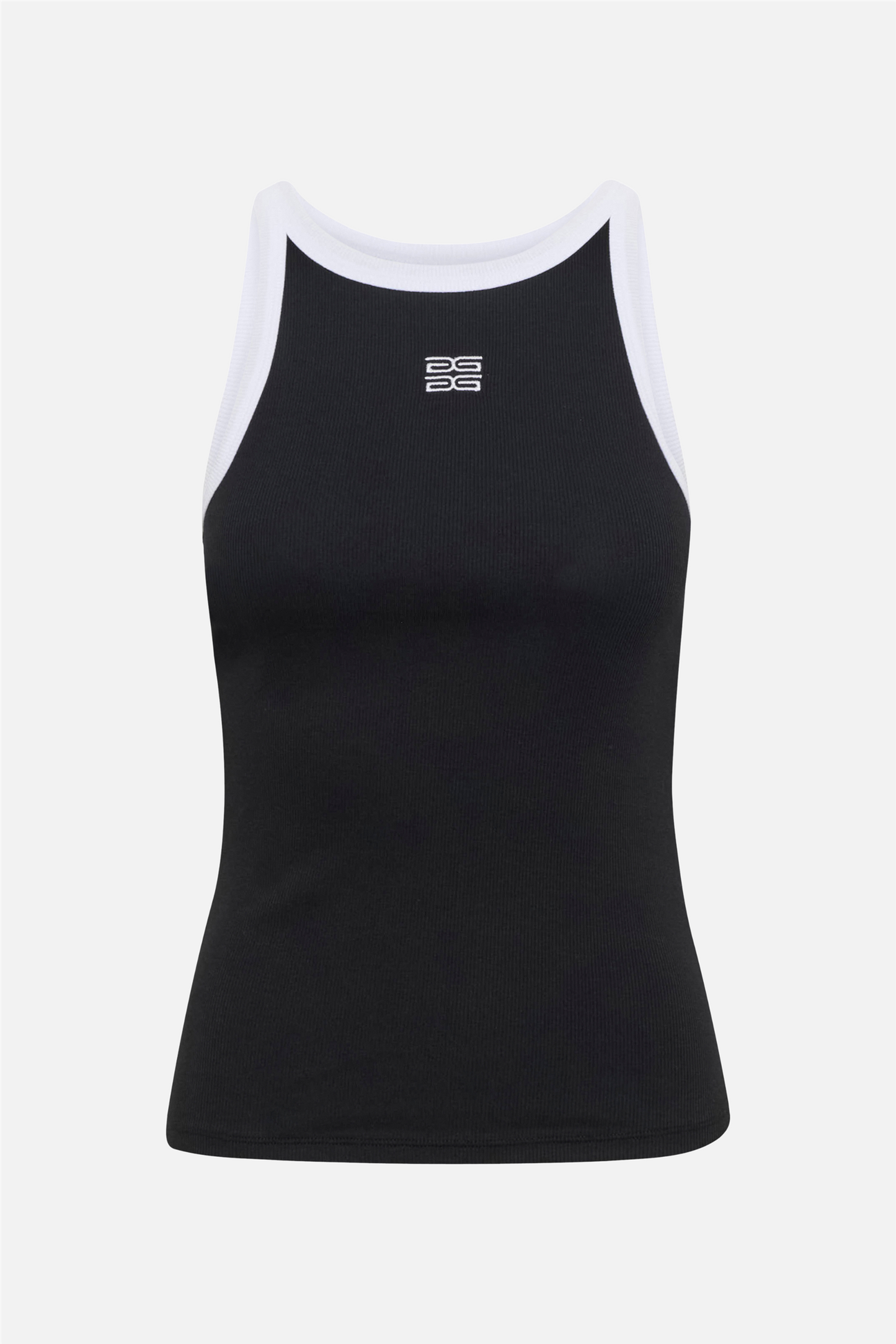 GZdrew contrast logo tank Black