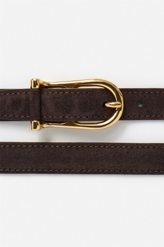Betty Belt Suede Chocolate