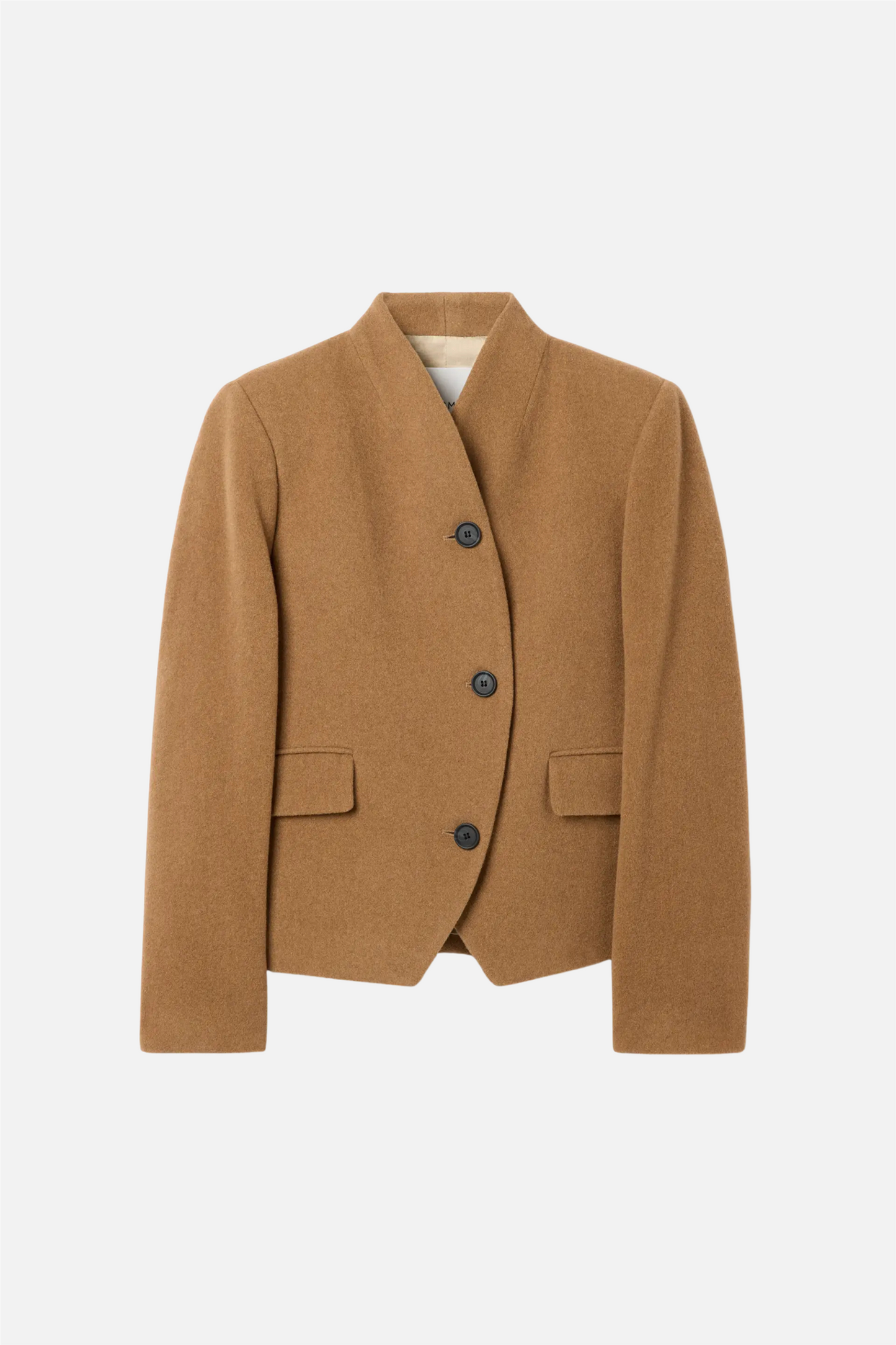 Short Curved Jacket Camel