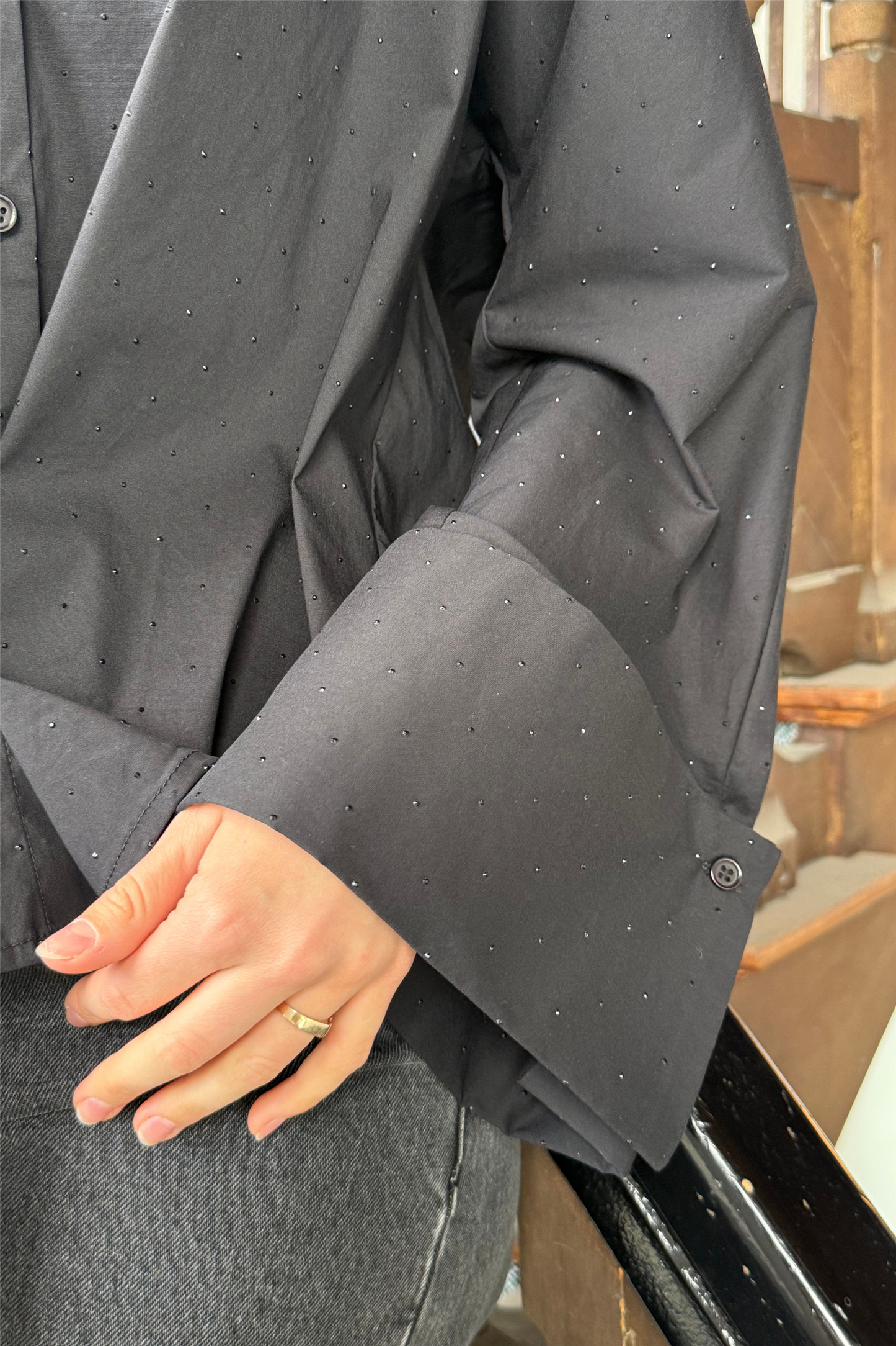 ATARI EMBELLISH SHIRT Black