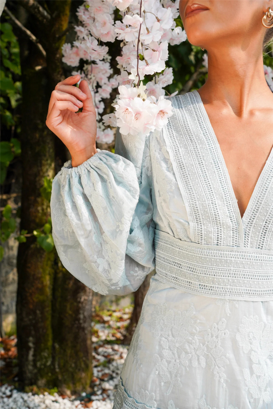 Castle Lace Dress Baby Blue