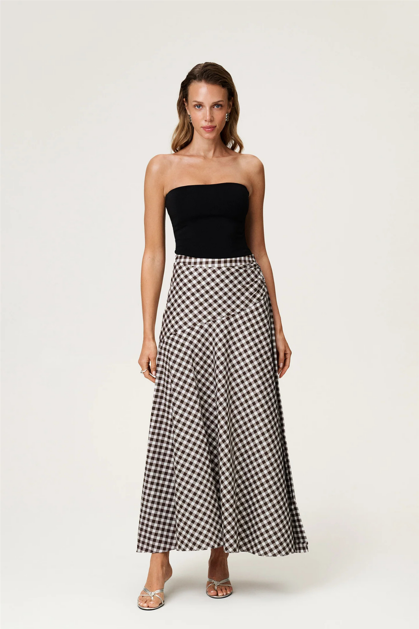 Taormina skirt Brown Gingham
