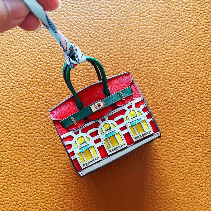 House Bag Charm Hot Pink