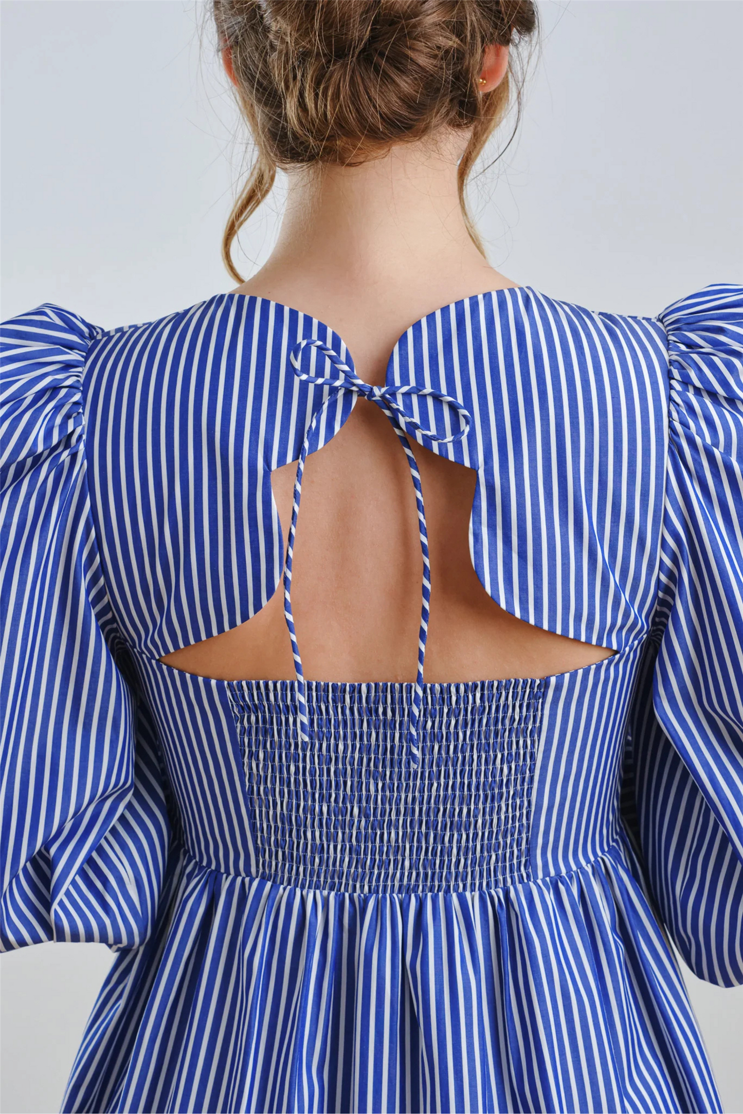 Josephine Dress Blue Stripe