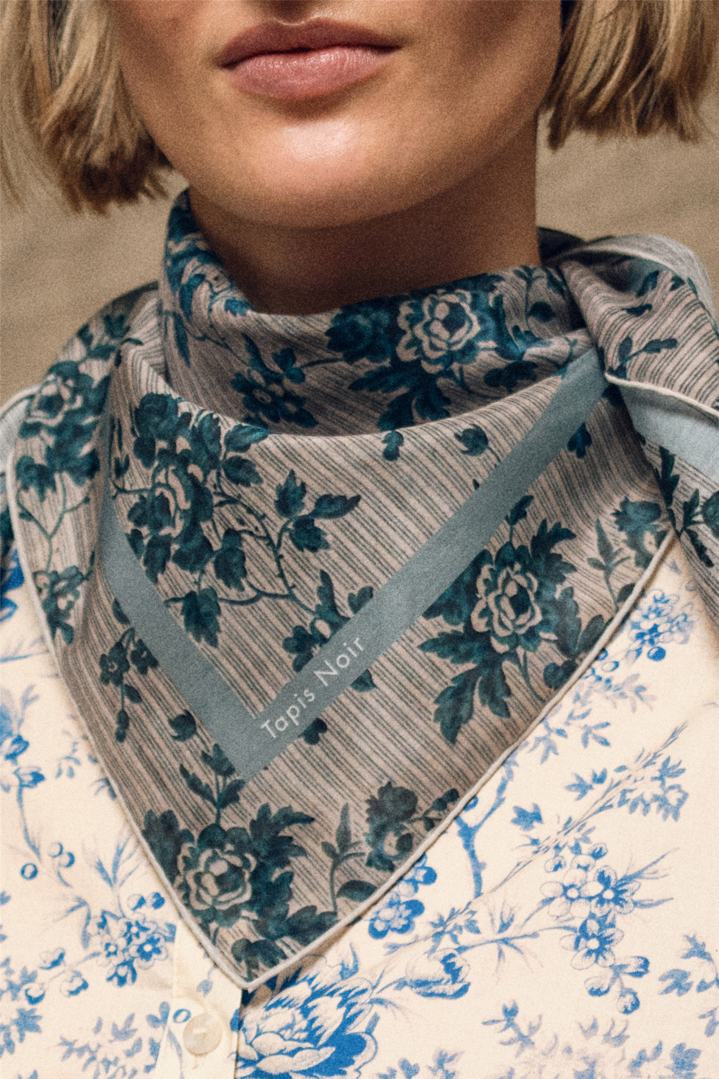 Light Blue Stripe Scarf Blue