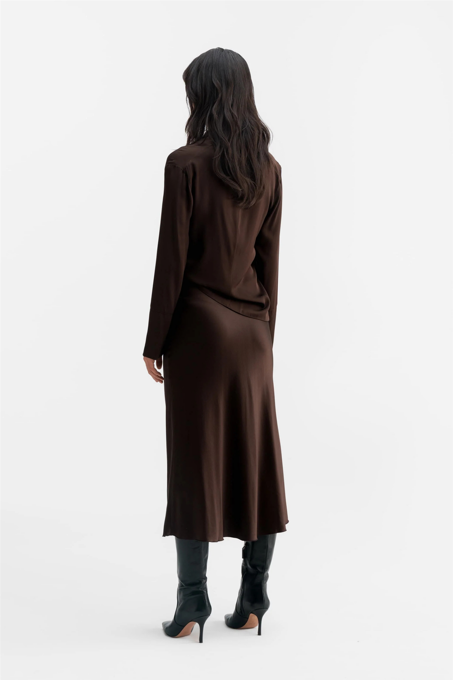 Ayumi Silk Blouse Dark Brown