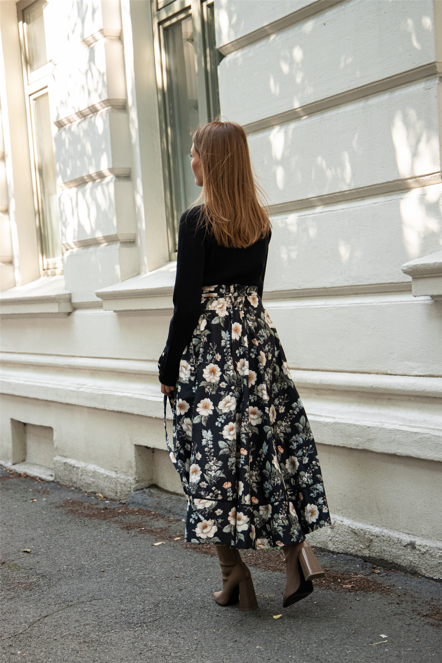Astrid Skirt Antique Black Poplin
