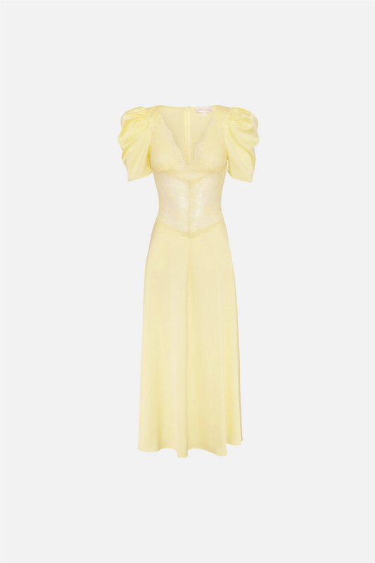 Francis Lace Midi Dress Lemonade.