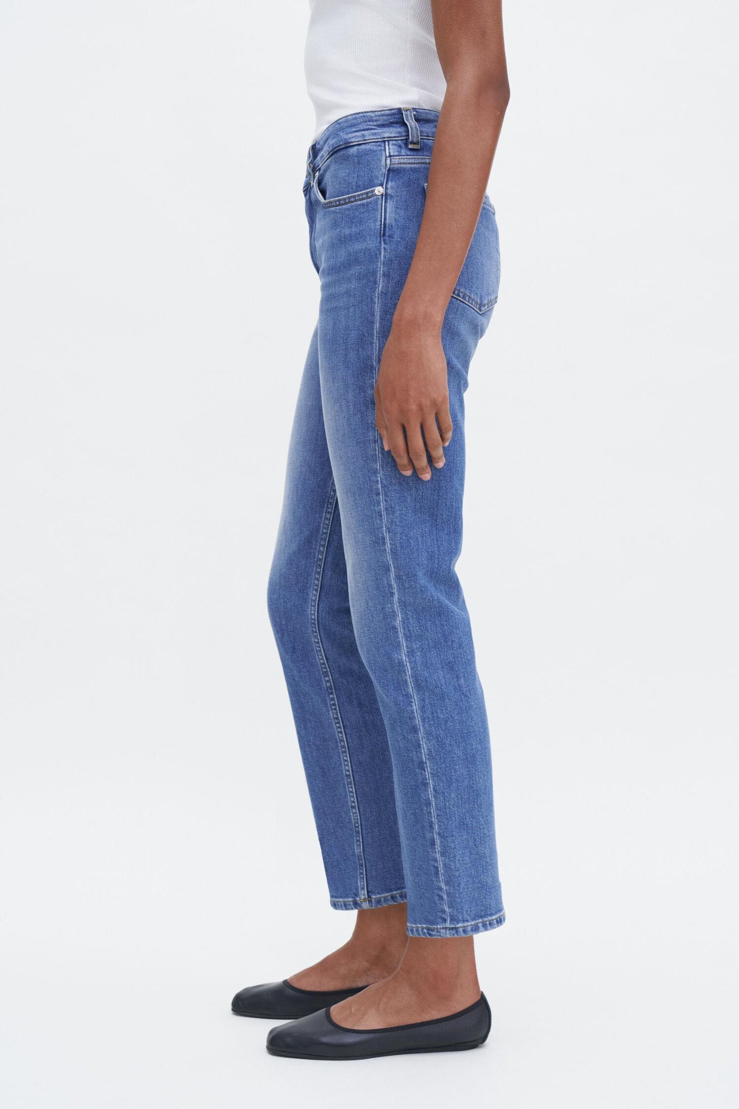 Stella cropped jeans Mid Blue Wash