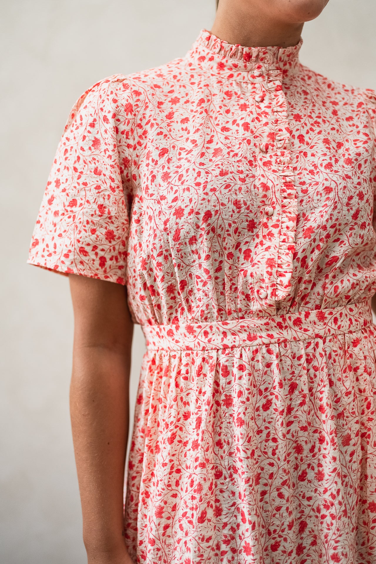 RAUSAstrid 2/4 Dress AOP Cayenne Flower