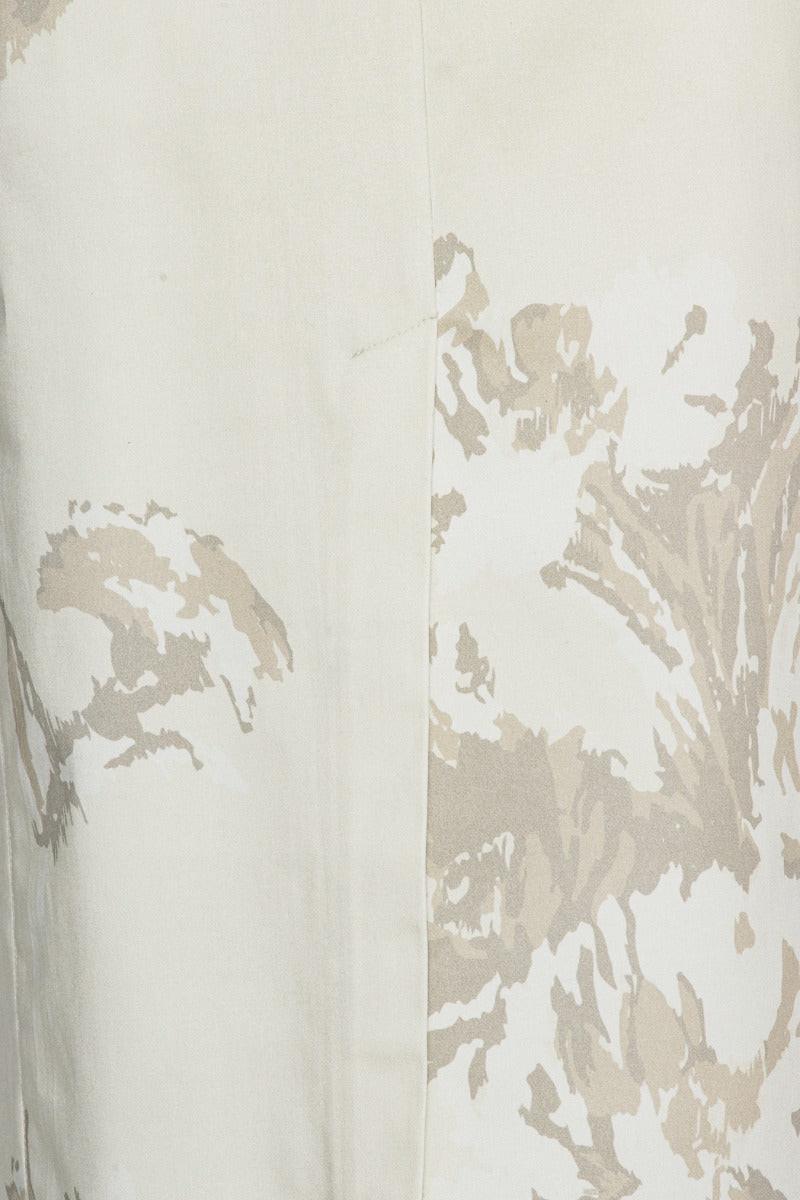 Floral Midi Skirt Flower Jacquard + Almond Milk Comb..