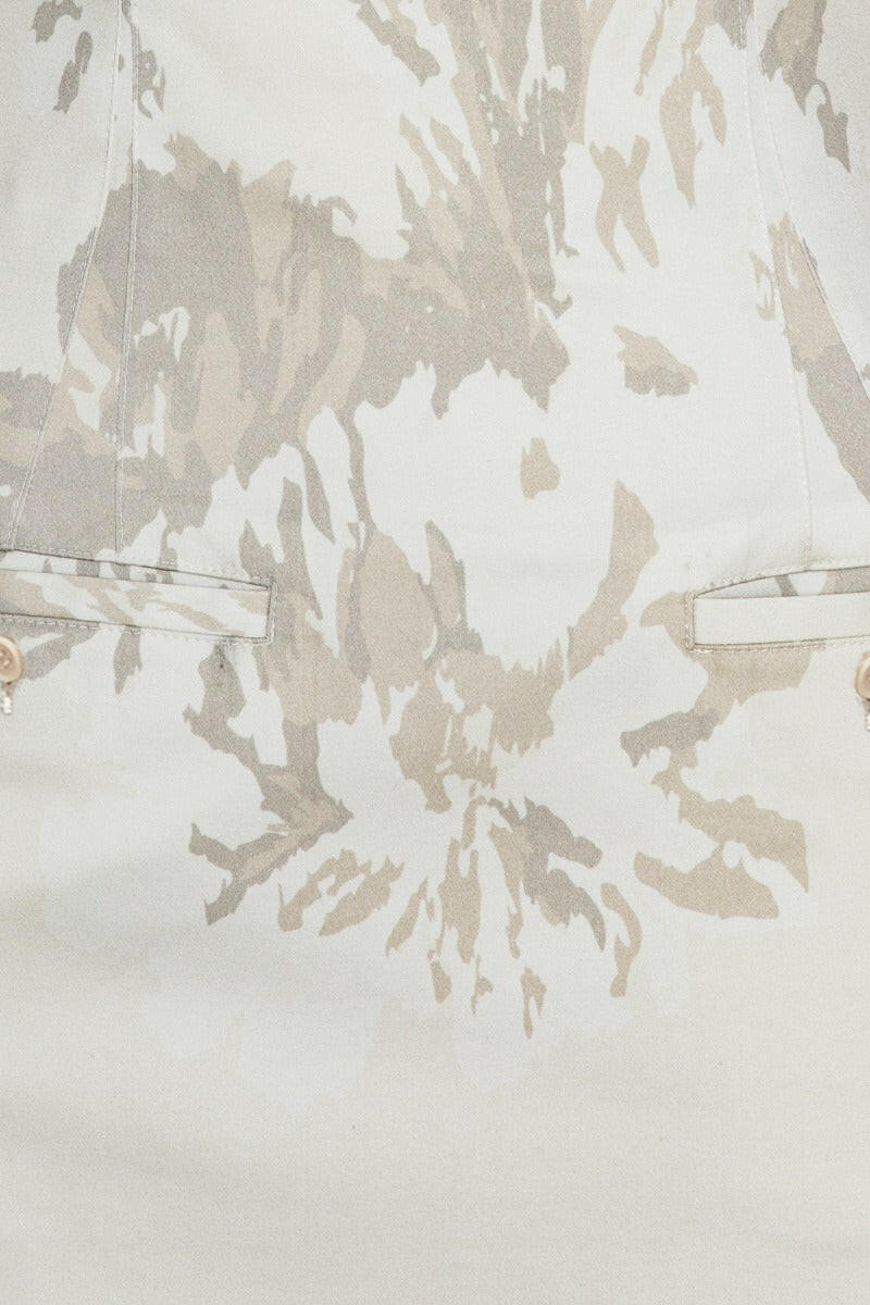 Floral Mini Dress Flower Jacquard + Almond Milk Comb..