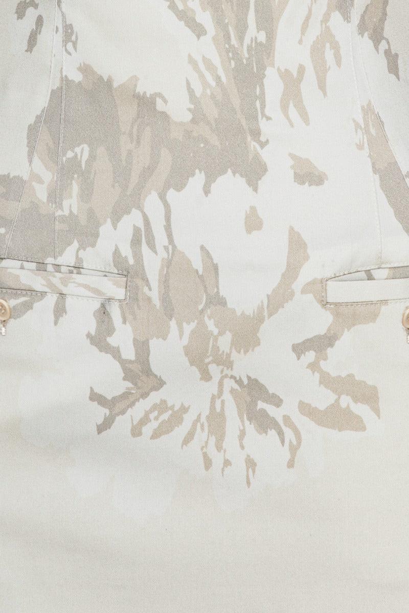 Floral Mini Dress Flower Jacquard + Almond Milk Comb..