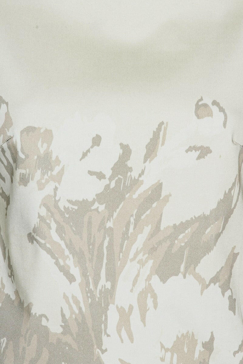 Floral Cropped Top Flower Jacquard + Almond Milk Comb..