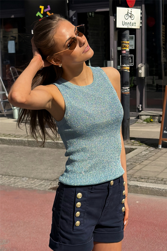 SilviGZ top Arctic Blue Metallic