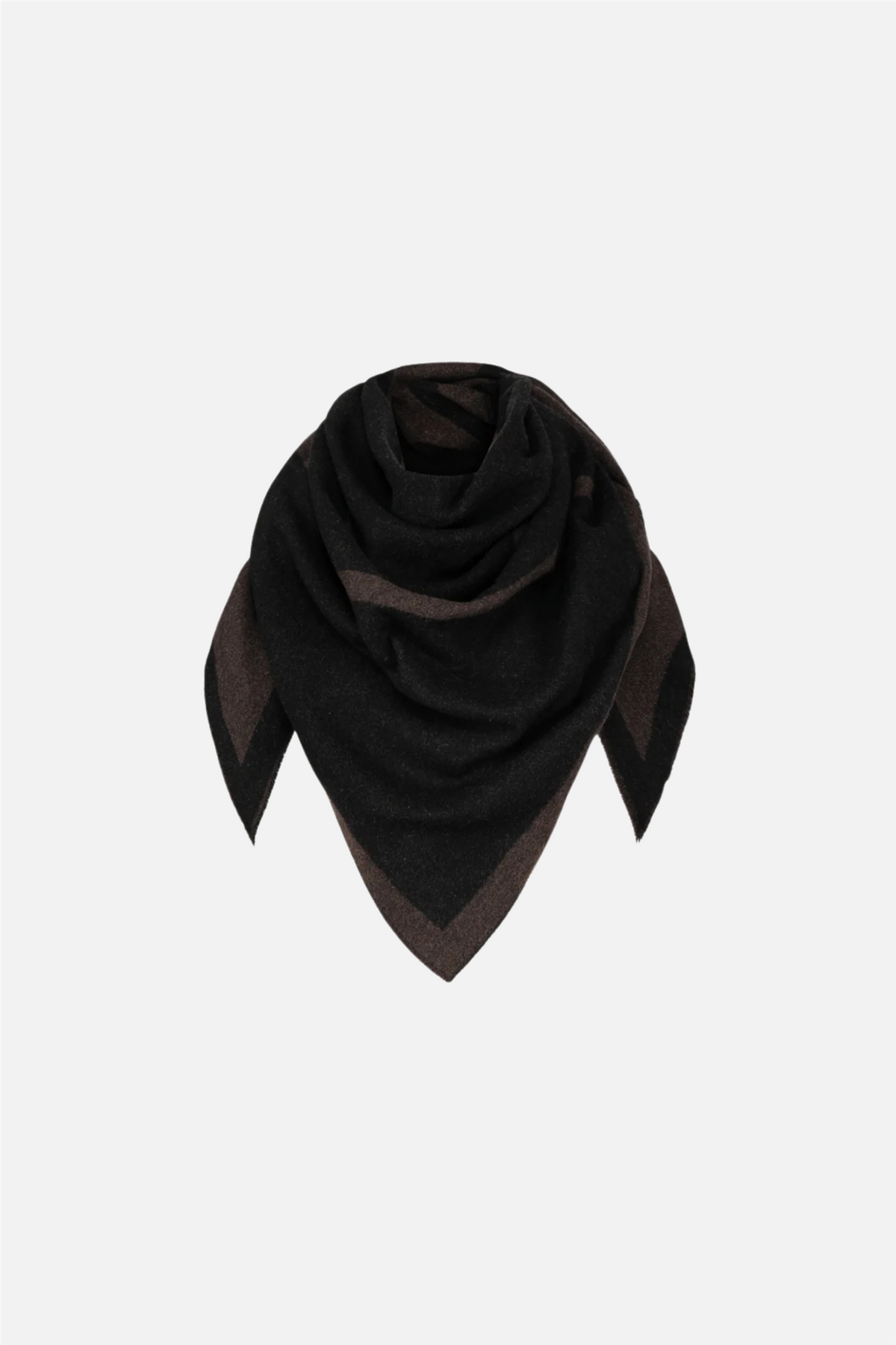 Triangle scarf Tobacco / Black