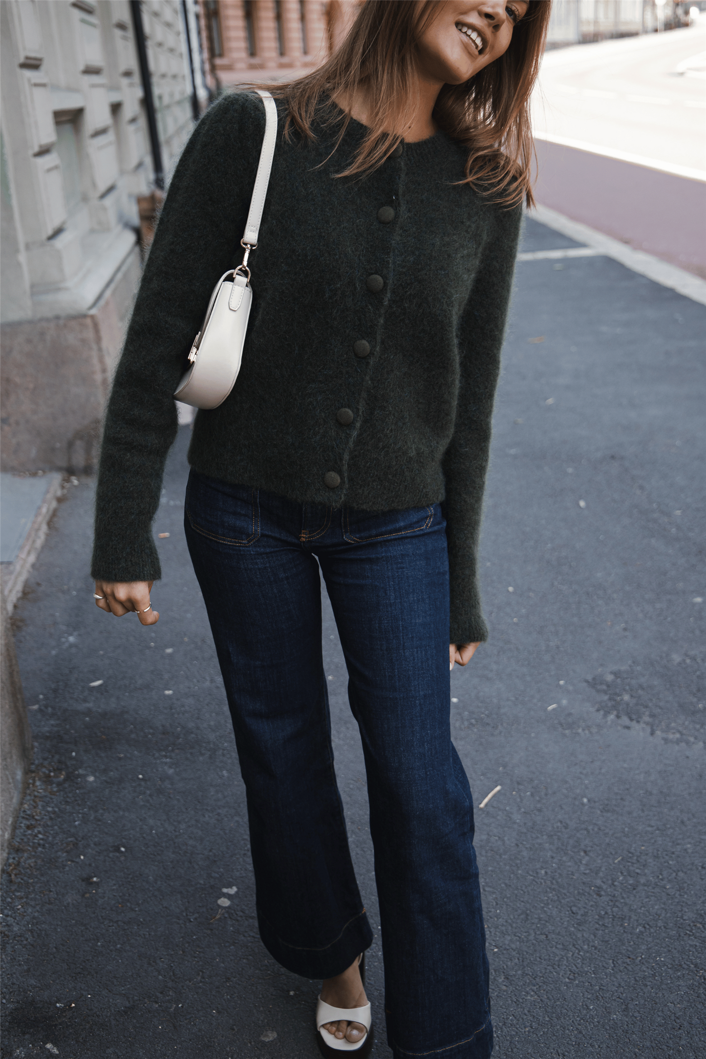 Ulla Mohair Cardigan Harvest Green