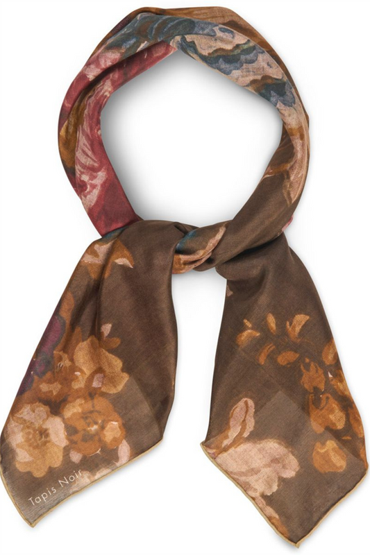 Light Daisy Scarf Dark Olive