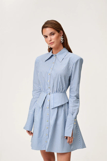 Alassio Dress Blue Stripe