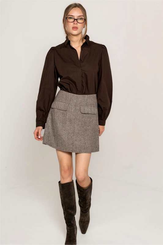 Filipa Skirt Herringbone