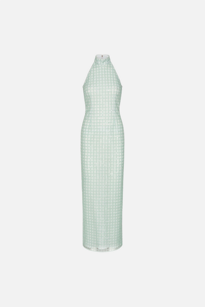 Beaded Maxi Dress Ice Flow.