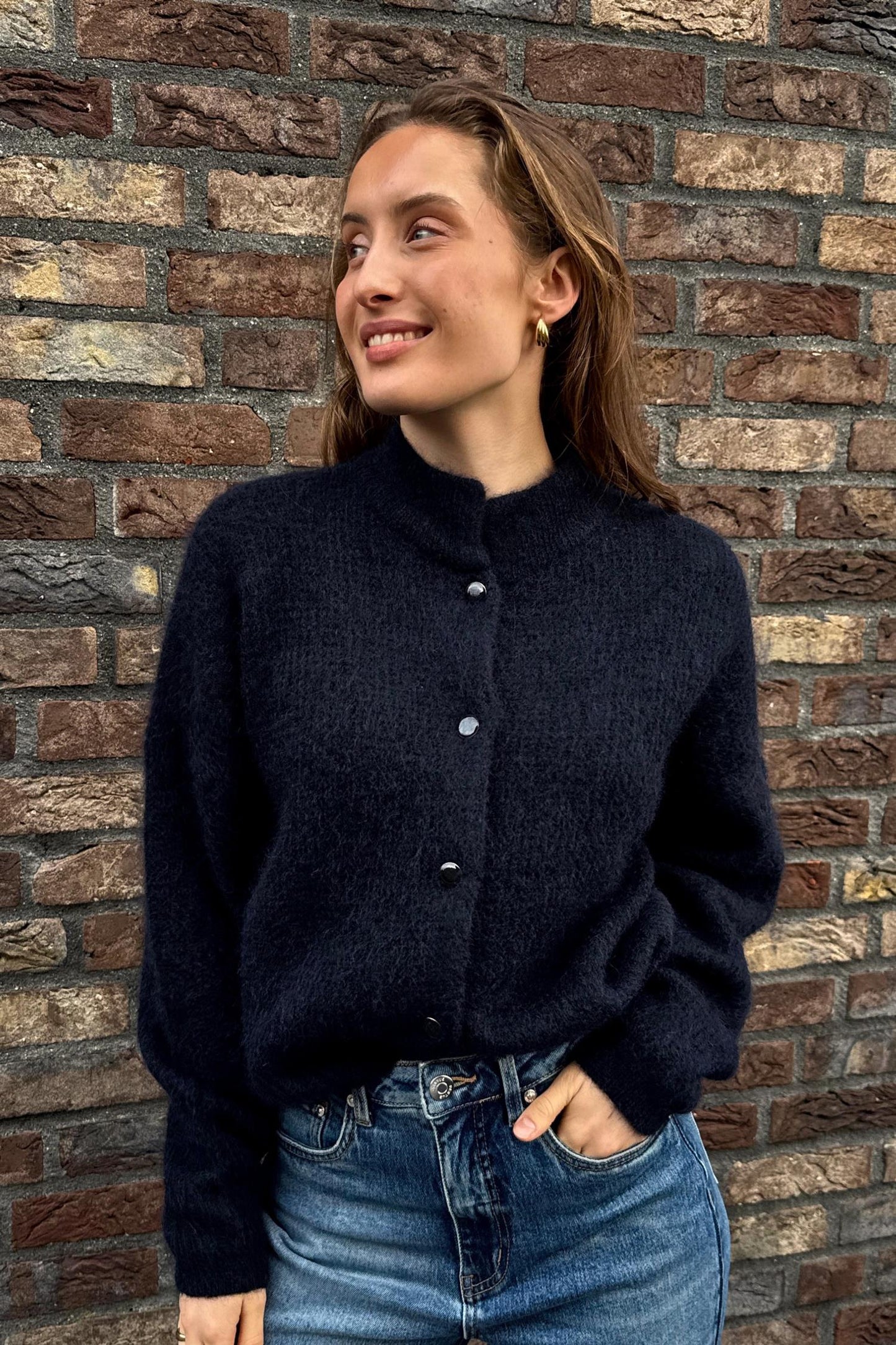 GZdebbie cardigan Navy Melange.