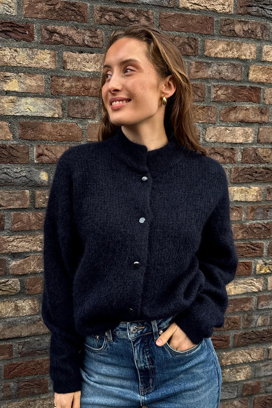 GZdebbie cardigan Navy Melange.
