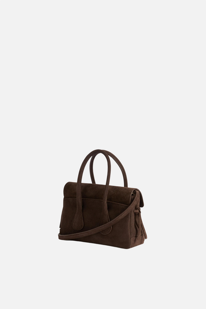 Lydia Mini Bag Suede Chocolate.