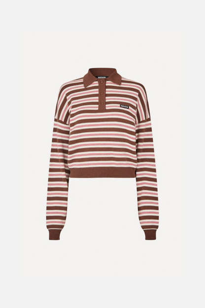 Slinky Knit Polo Shaved Chocolate.