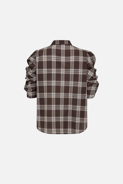 ZabinaGO Blouse Brown Checks.