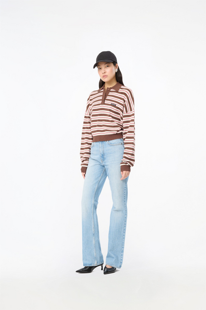 Slinky Knit Polo Shaved Chocolate.
