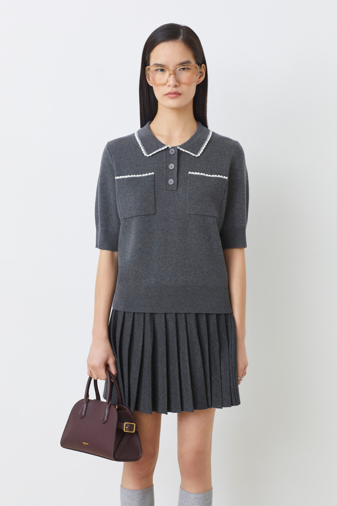 Polka Sweater Carbone