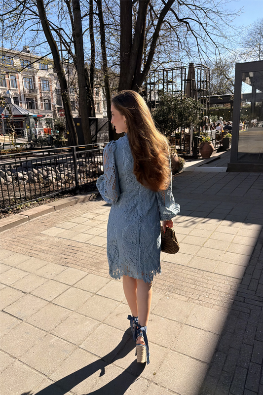 Bianca Dress Long Soft Blue
