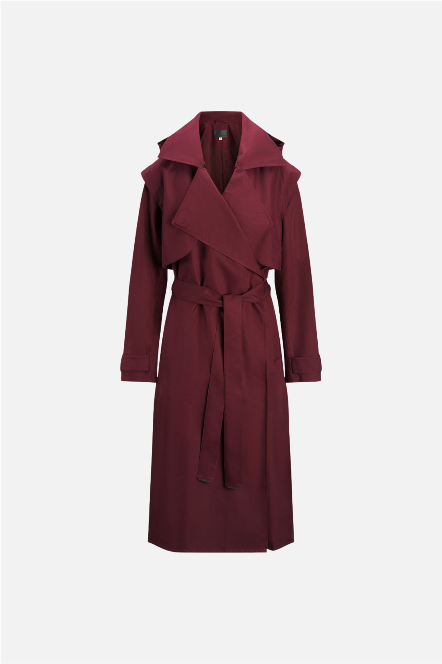 Regndråpe Trench Coat Wine Red.