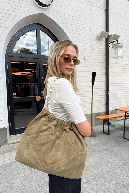 Bag M Suede June Tote Kaki