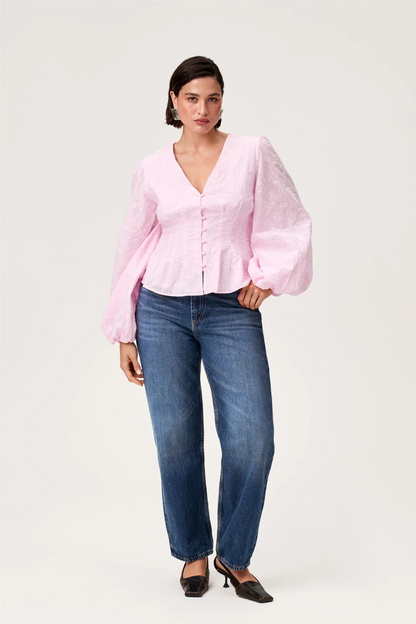 Palena Blouse Pink Embroidery.