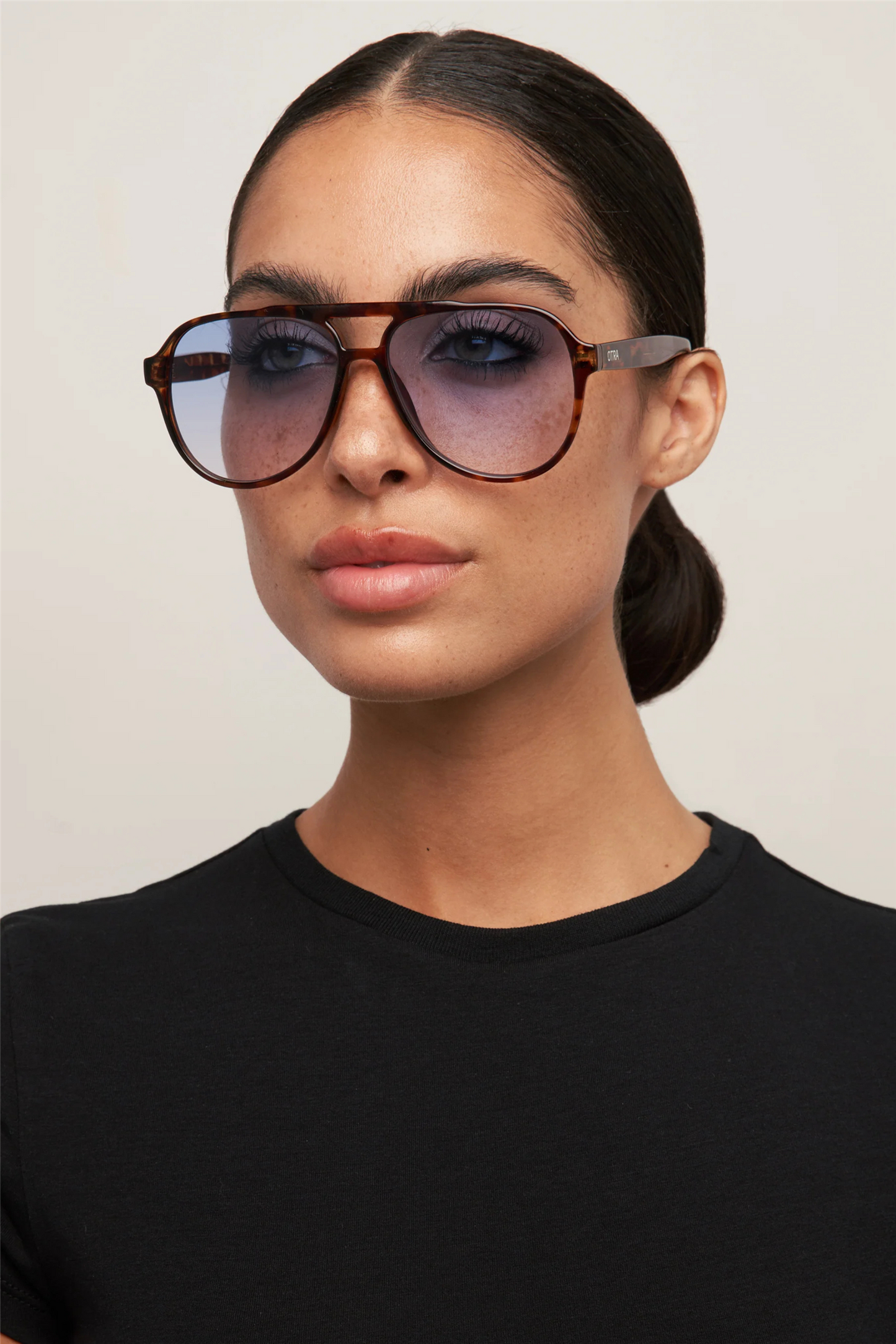 Stevie Oversized Aviator Tortoiseshell
