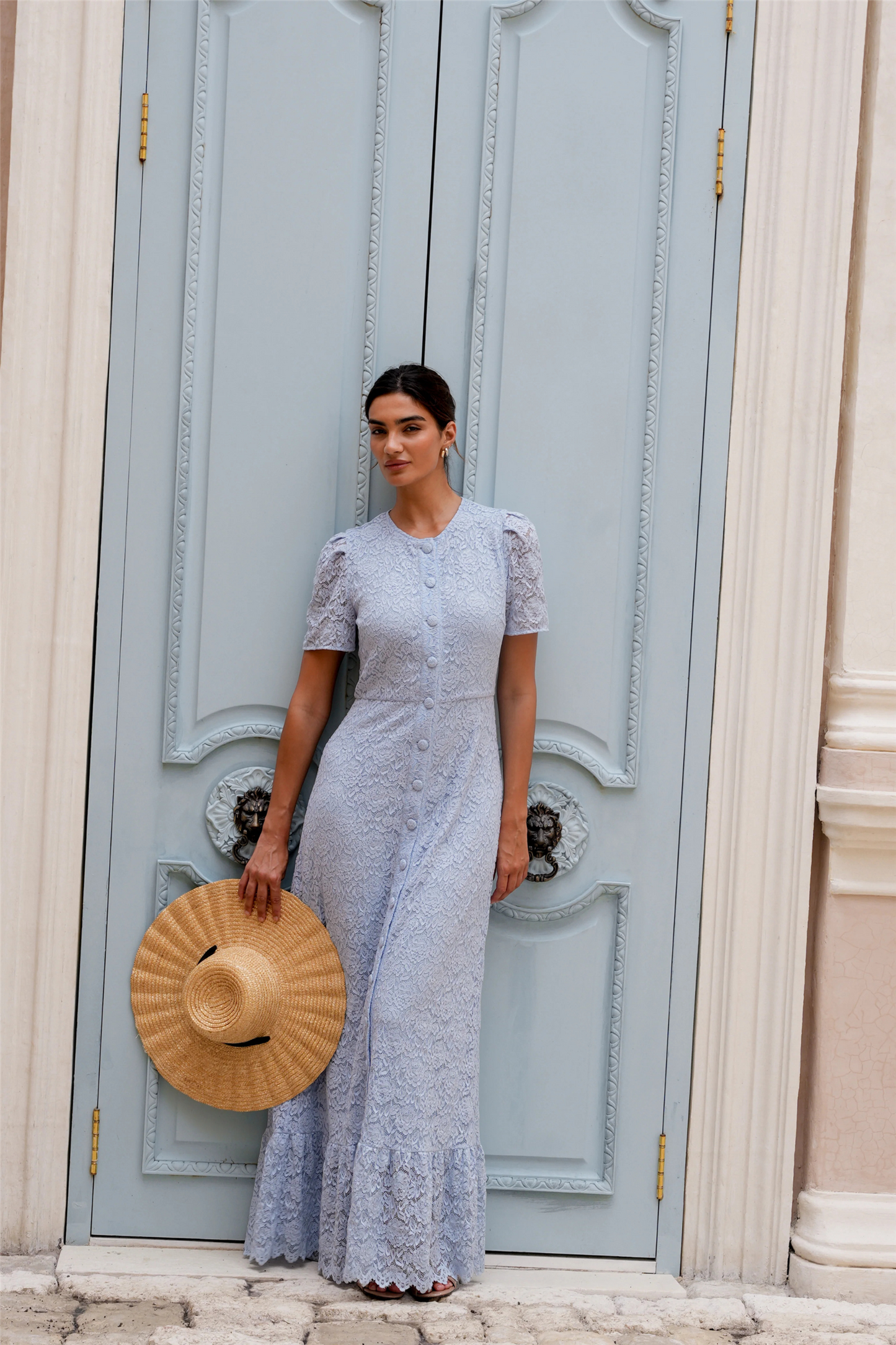 Stassie Maxi Dress Summerlace Sky