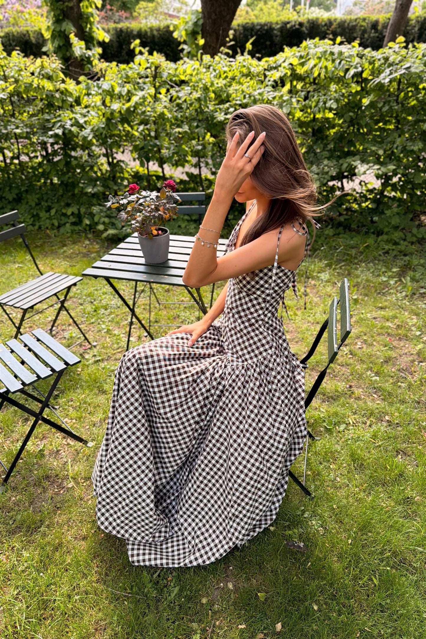 Léon Dress Brown Gingham