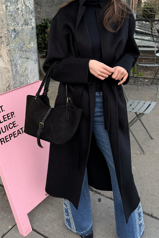 Joseph S Split Suede Noir