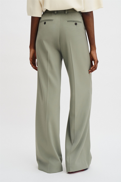Darcey wool trousers Light Green